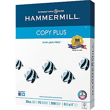 HammerMill® Copy Plus 20lb. Copy Paper 8.5